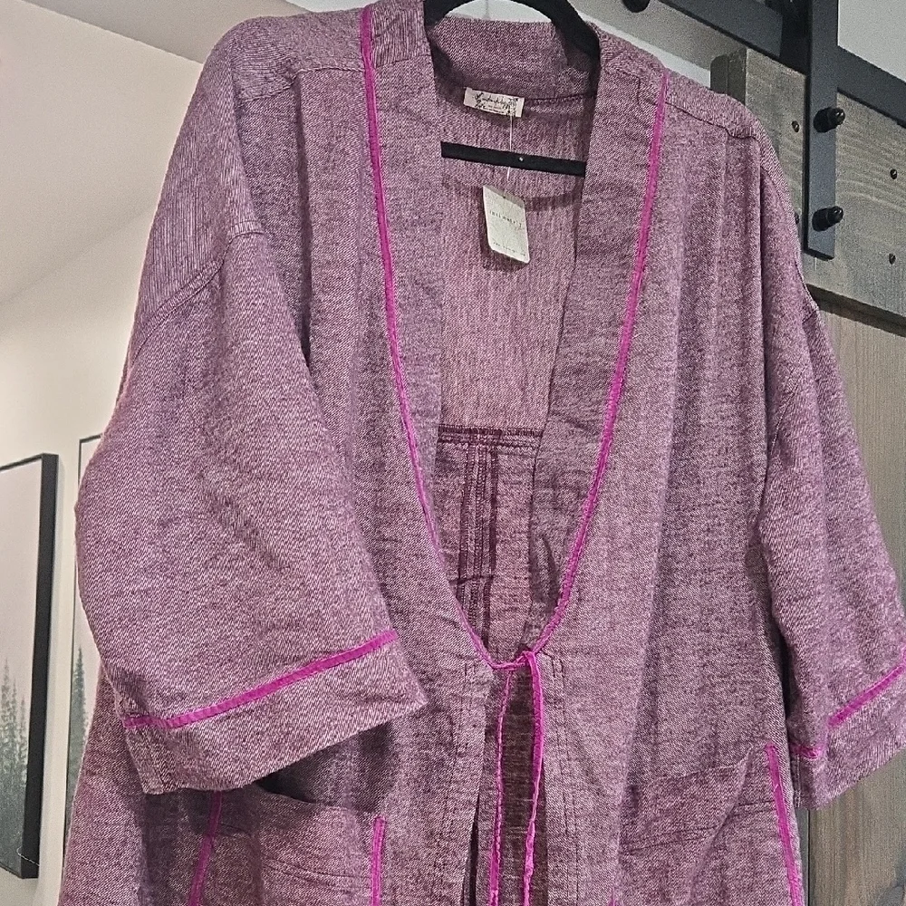 Free People Close To Home Flannel Robe / Cactus Flower NEW